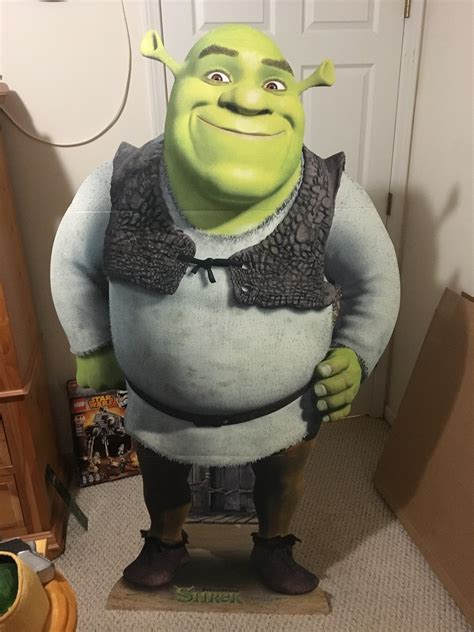 , Approx size, Height 179cm 70 in, Width 96cm 38 in, Easy to assemble. . Shrek cardboard cutout